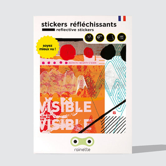 AUTOCOLLANT/STICKER REFLECHISSANT RAINETTE ABSRACT (PLANCHE 13X15.5CM)