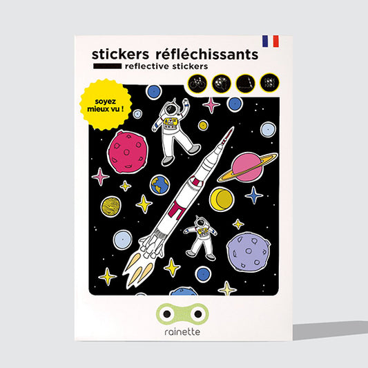 AUTOCOLLANT/STICKER REFLECHISSANT RAINETTE SPACE (PLANCHE 13X15.5CM)