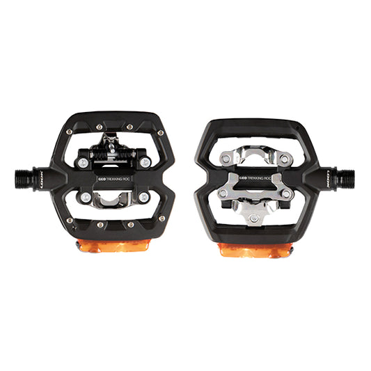 PEDALE VTT/TREKKING AUTO LOOK GEO TREKKING ROC VISION POLYVALENTE AVEC ECLAIRAGE NOIR (PR)