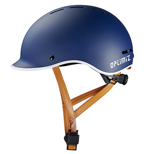 CASQUE URBAIN OPTIMIZ O375 BLEU MAT AVEC REGLAGE OCCIPITAL LED T.S (53/56)