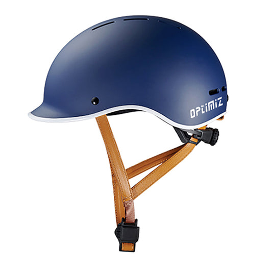 CASQUE URBAIN OPTIMIZ O375 BLEU MAT AVEC REGLAGE OCCIPITAL LED T.M (57/59)