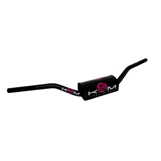 GUIDON MECABOITE/MOTO KRM OVERSIZE D28.6 ALU KRM PRO RIDE AVEC MOUSSE - NOIR/ROSE