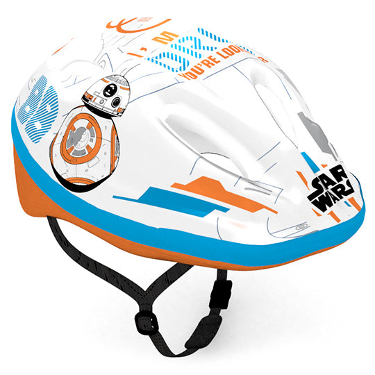 CASQUE ENFANT DISNEY STAR WARS BLANC/BLEU/ORANGE AVEC REGLAGE OCCIPITAL 54/58