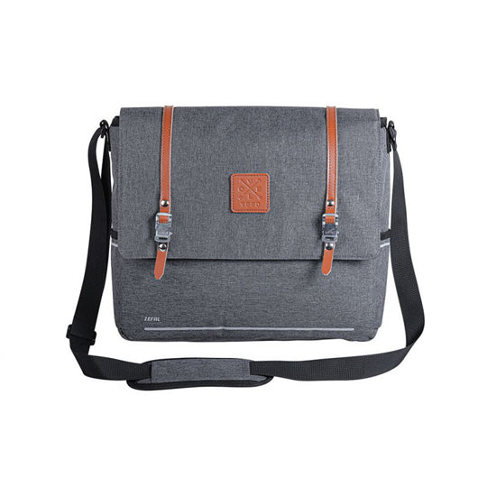 SACOCHE VELO PORTE BAGAGE ZEFAL URBAN MESSANGER GRIS - 11 LITRES - 350X300X130MM