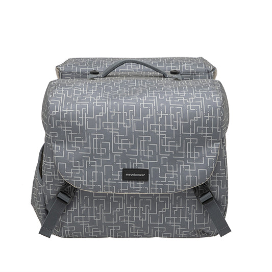 SACOCHE VELO PORTE BAGAGE A PONT NEWLOOXS MONDI JOY IVY GRIS MIK -38 LITRES- 370X320X160M