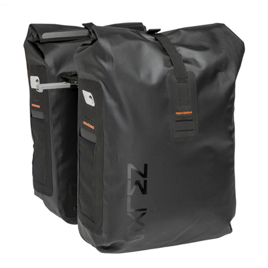 SACOCHE VELO PORTE BAGAGE A PONT NEWLOOXS VARO DOUBLE PANNIER NOIR MIK - 40 LITRES -