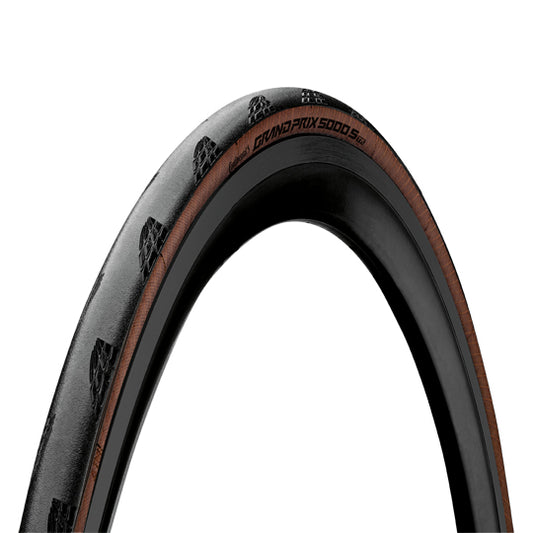 PNEU ROUTE 700X32C TS CONTINENTAL "GP 5000 S" TLR NOIR/MARRON (32-622)