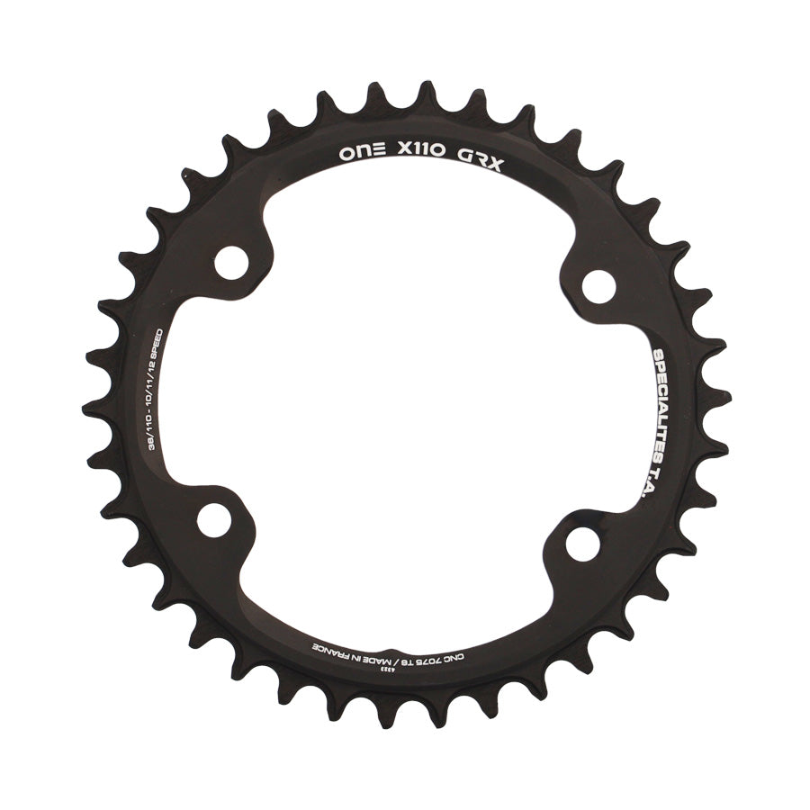PLATEAU GRAVEL MONO DIAM 110 38DTS NOIR ONE X110 GRX600/810 (COMP.SHIM. 4 BRAN.) TA 10/11/