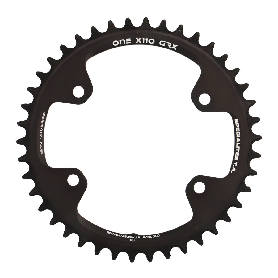 PLATEAU GRAVEL MONO DIAM 110 42DTS NOIR ONE X110 GRX600/810 (COMP.SHIM. 4 BRAN.) TA 10/11/
