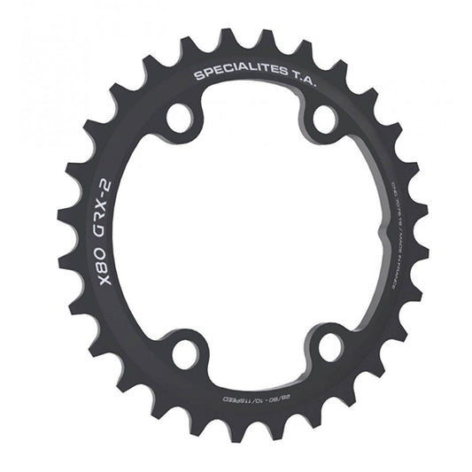 PLATEAU GRAVEL DOUBLE DIAM 80 INTER 28DTS NOIR X80 GRX600/810 (COMP.SHIM. 4 BRAN.) TA