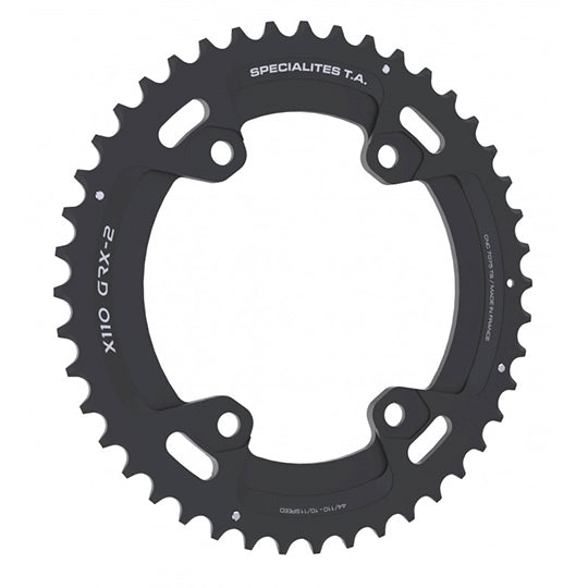 PLATEAU GRAVEL DOUBLE DIAM 110 EXTER 44DTS NOIR X110 GRX600/810 (COMP.SHIM. 4 BRAN.) TA