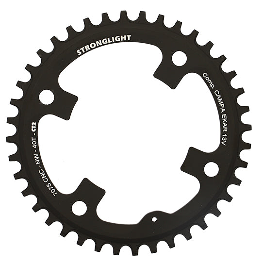 PLATEAU GRAVEL MONO DIAM 123 40DTS ALU 7075 NOIR 4 BRAN. STRONG COMP. CAMPA EKAR 13