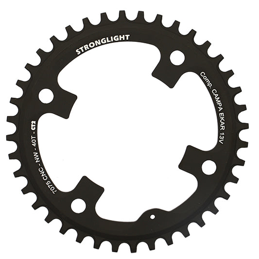 PLATEAU GRAVEL MONO DIAM 123 40DTS ALU 7075 NOIR 4 BRAN. STRONG COMP. CAMPA EKAR 13