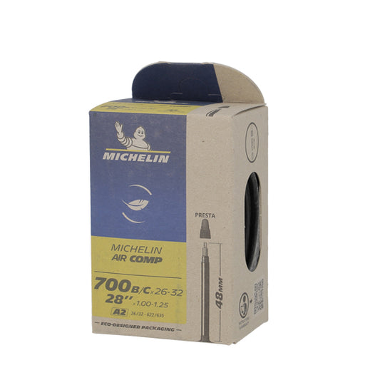CHAMBRE A AIR VELO 700C (26/32-622/635) 700B VP 48 MM MICHELIN AIRCOMP A2