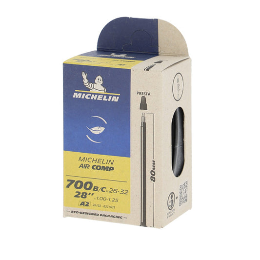 CHAMBRE A AIR VELO 700C (26/32-622/635) 700B VP 80 MMMICHELIN AIRCOMP A2 ULTRALIGHT