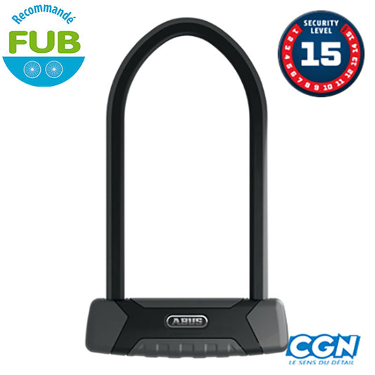ANTIVOL VELO U 140 X 230MM ABUS GRANIT XPLUS 540 + SUPPORT