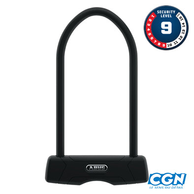 ANTIVOL VELO U 140 X 300MM ABUS GRANIT 460 + SUPPORT