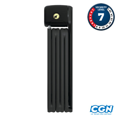 ANTIVOL VELO PLIABLE A CLE L 85CM ABUS BORDO LITE 6055K/85 NOIR + SUPPORT SELLE ROYAL