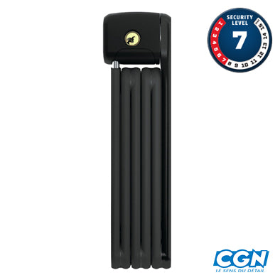 ANTIVOL VELO PLIABLE A CLE L 85CM ABUS BORDO LITE 6055K/85 NOIR + SUPPORT