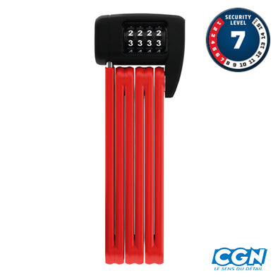 ANTIVOL VELO PLIABLE A CODE L 85CM ABUS BORDO COMBO LITE 6055C/85 ROU GE + SUPPORT