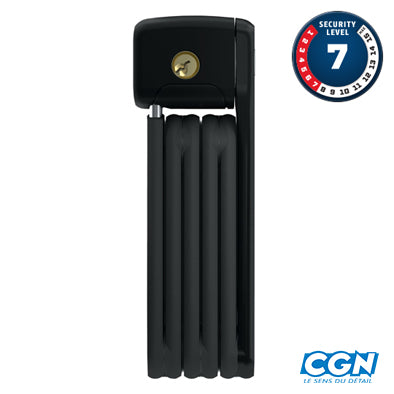 ANTIVOL VELO PLIABLE A CLE L 60CM ABUS BORDO LITE MINI 6055K/60 NOIR