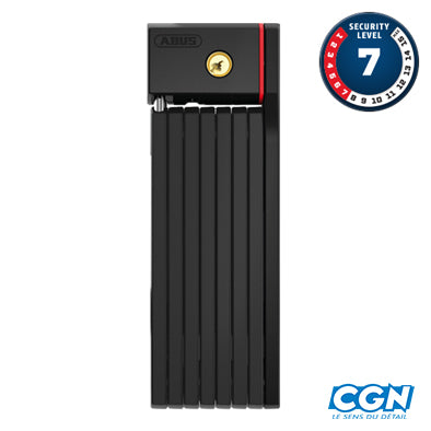 ANTIVOL VELO PLIABLE A CLE L 100CM ABUS BORDO BIG UGRIP 5700/100 NOIR + SUPPORT