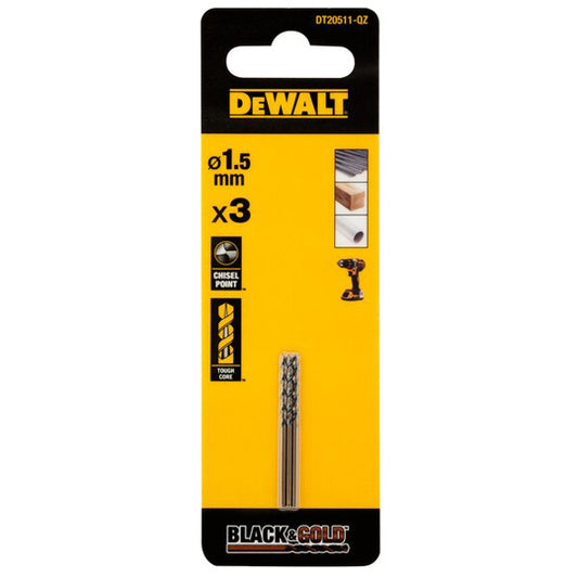 FORET DEWALT HSS-G GOLD&BLACK DIA. 1.5X18X40MM(x1)