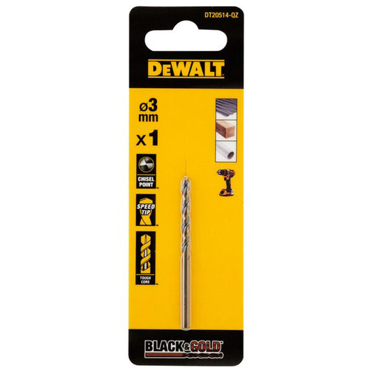 FORET DEWALT HSS-G GOLD&BLACK DIA. 3X33X61MM(X1)