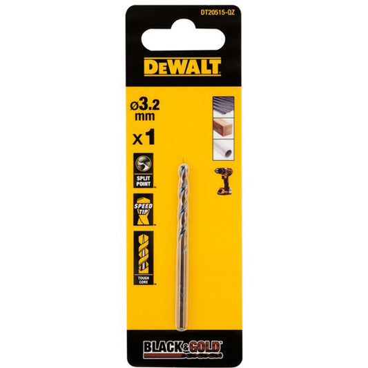 FORET DEWALT HSS-G GOLD&BLACK DIA.3.2X36X65MM(x1)