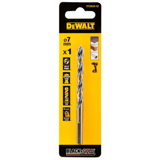 FORET DEWALT HSS-G GOLD&BLACK DIA.7X69X109MM(x1)