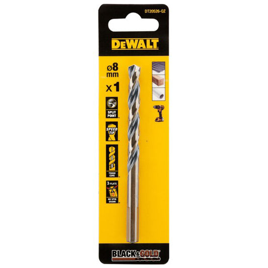 FORET DEWALT HSS-G GOLD&BLACK DIA. 8X75X117MM(x1)