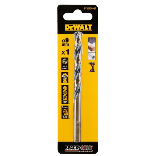 FORET DEWALT HSS-G GOLD&BLACK DIA.9X81X125MM(x1)
