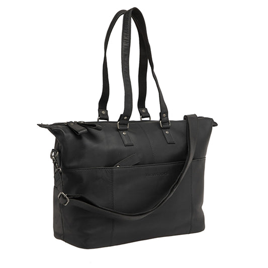 SACOCHE VELO PORTE BAGAGE NEWLOOXS CUIR VERLA NOIR - 21 LITRES - 340X440X180MM