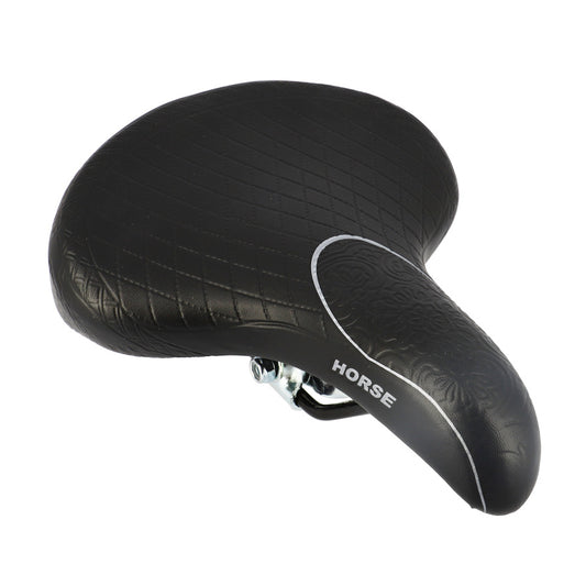 SELLE LOISIR MONTE GRAPPA HORSE MIXTE LARGE NOIR AVEC RESSORT