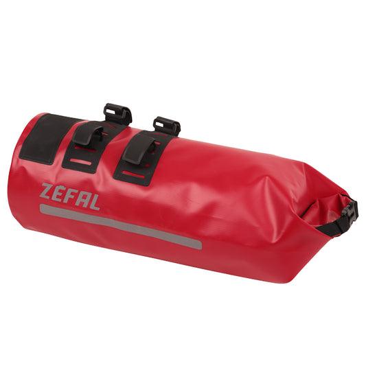 SACOCHE VELO CINTRE/PROLONGATEURS GRAVEL ZEFAL Z ADVENTURE F8 AERO ROUGE 8L (DIAM165X410)
