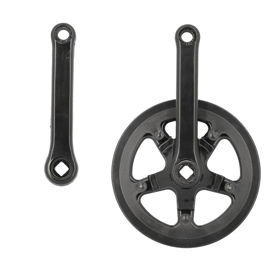 PEDALIER MONO CITY 38D L152 ACIER AXE CARRE DOUBLE FLASQUE NOIR (2.38 - 3/32")