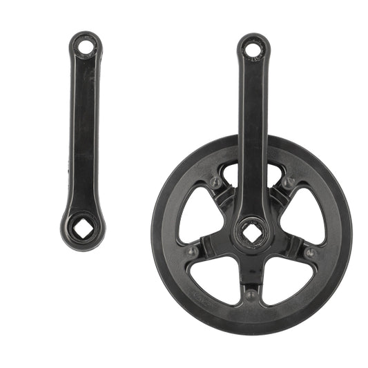PEDALIER MONO CITY 38D L152 ACIER AXE CARRE DOUBLE FLASQUE NOIR (2.38 - 3/32")