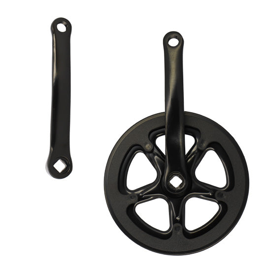 PEDALIER MONO CITY 42D L170 ACIER AXE CARRE DOUBLE FLASQUE NOIR (2.38 - 3/32")