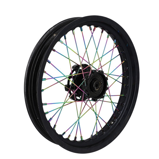 RAYON ROUE DOPPLER ADAPT. DERBI SENDA - NEOCHROME (KIT JANTE AV - 36 RAYON DE 195MM)