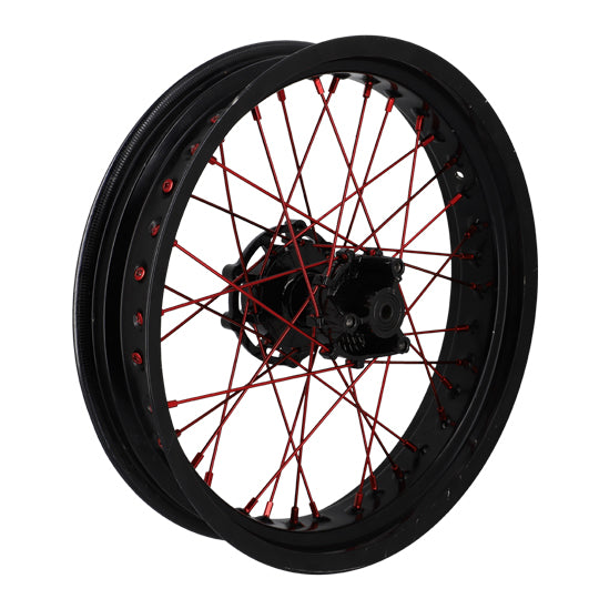 RAYON ROUE DOPPLER ADAPT. DERBI SENDA - ROUGE (KIT JANTE AV - 36 RAYON DE 195MM)