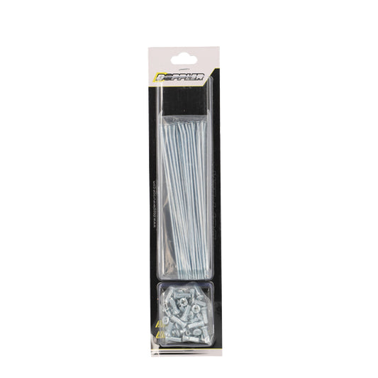 RAYON ROUE DOPPLER ADAPT. DERBI SENDA - ARGENT (KIT JANTE AR -18 RAYON 195MM +18X199MM)