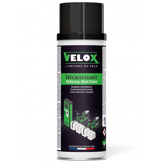 NETTOYANT/DEGRAISSANT VELO VELOX DIELECTRIQUE SPECIAL BATTERIE VAE/E BIKE (AEROSOL 400ML)