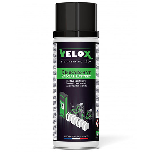 NETTOYANT/DEGRAISSANT VELO VELOX DIELECTRIQUE SPECIAL BATTERIE VAE/E BIKE (AEROSOL 400ML)