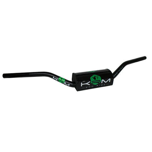 GUIDON MECABOITE/MOTO KRM OVERSIZE D28.6 ALU KRM PRO RIDE AVEC MOUSSE - NOIR/VERT