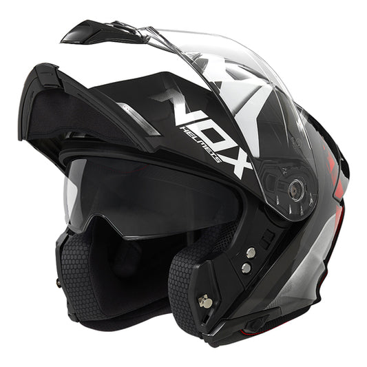 CASQUE MODULABLE NOX N960 CRUZR BLANC/ROUGE T61-62 XL