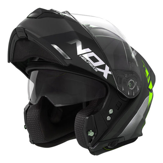 CASQUE MODULABLE NOX N960 CRUZR NOIR MAT/JAUNE FLUO T59-60 L