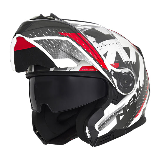CASQUE MODULABLE NOX N966 FOCAL BLANC/ROUGE T61-62 XL