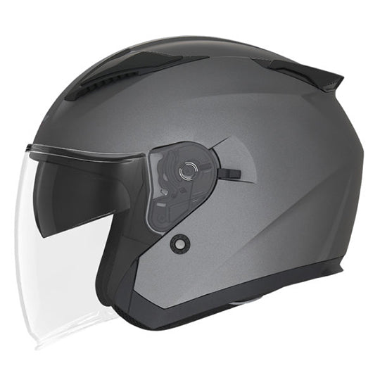 CASQUE JET DOUBLE ECRAN NOX N129  TITANIUM T53-54 XS