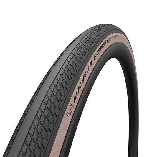 PNEU GRAVEL 700X36C TS MICHELIN POWER ADVENTURE TLR NOIR/BEIGE (36-622)