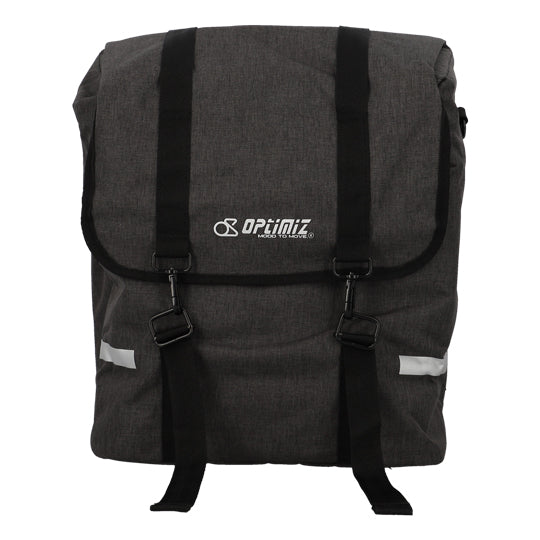 SACOCHE VELO PORTE BAGAGE OPTIMIZ GRIS FONCE - 17 LITRES